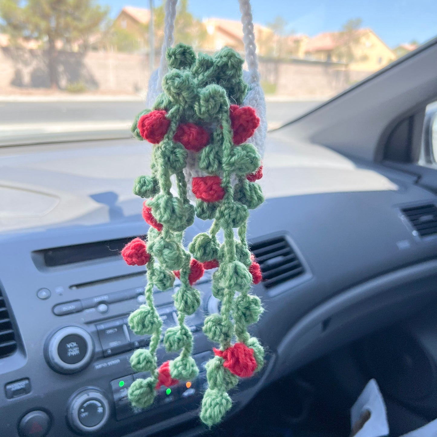 Crochet Potted Flower (#4) | Car Rearview Mirror Decor | Plant Crochet | Plant Plushy