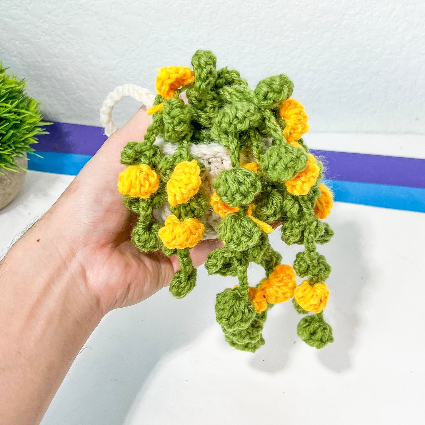 Plant Car Mirror Hanging Accessories (#1) | Yellow Flowers | Plant Plushy