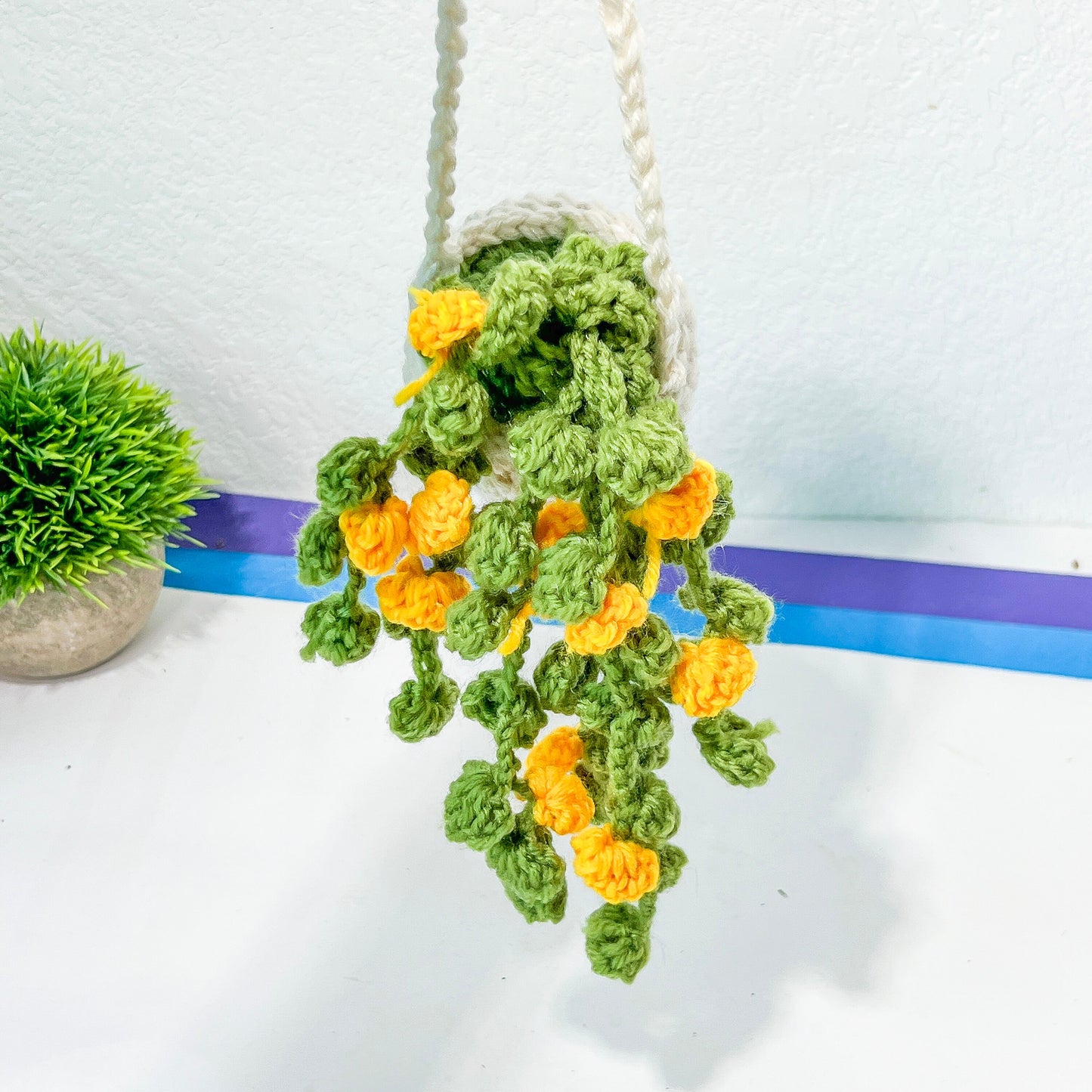 Plant Car Mirror Hanging Accessories (#1) | Yellow Flowers | Plant Plushy