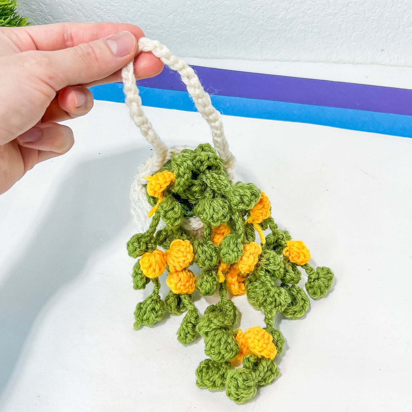 Plant Car Mirror Hanging Accessories (#1) | Yellow Flowers | Plant Plushy