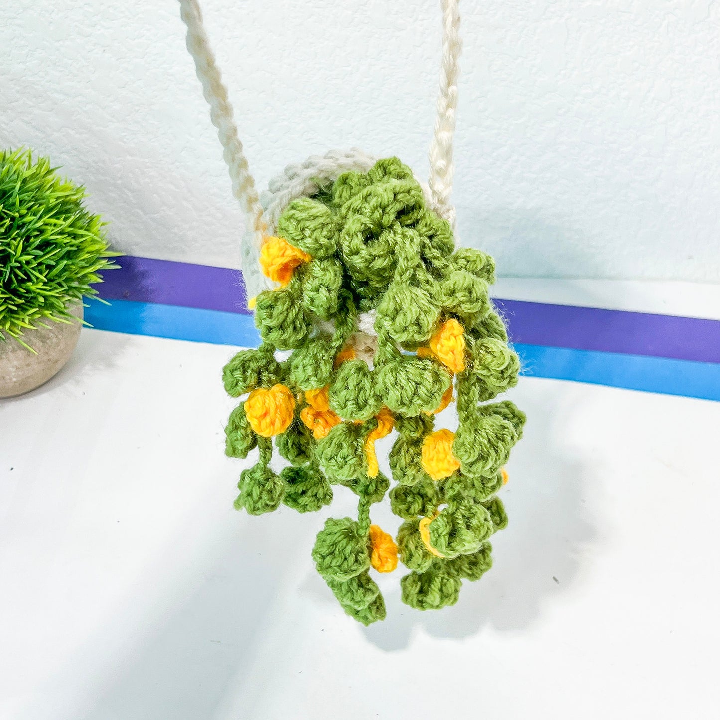 Plant Car Mirror Hanging Accessories (#1) | Yellow Flowers | Plant Plushy