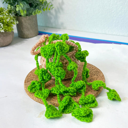 Crochet House Plants (#16) | Car Rearview Mirror Decor | Plant Crochet | Crochet Potted Flower, Crochet Decor