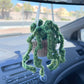 Houseplant Decor (#7) Crochet Hanging Plant, Car Charms, Crochet Potted Flower, Crochet Decor | Car Rearview Mirror Decor