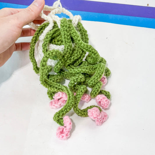 Crochet Potted Flower, Crochet Decor (#9) | Car Rearview Mirror Decor | Plant Crochet | Plant Plushy
