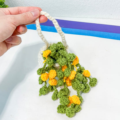 Plant Car Mirror Hanging Accessories (#1) | Yellow Flowers | Plant Plushy