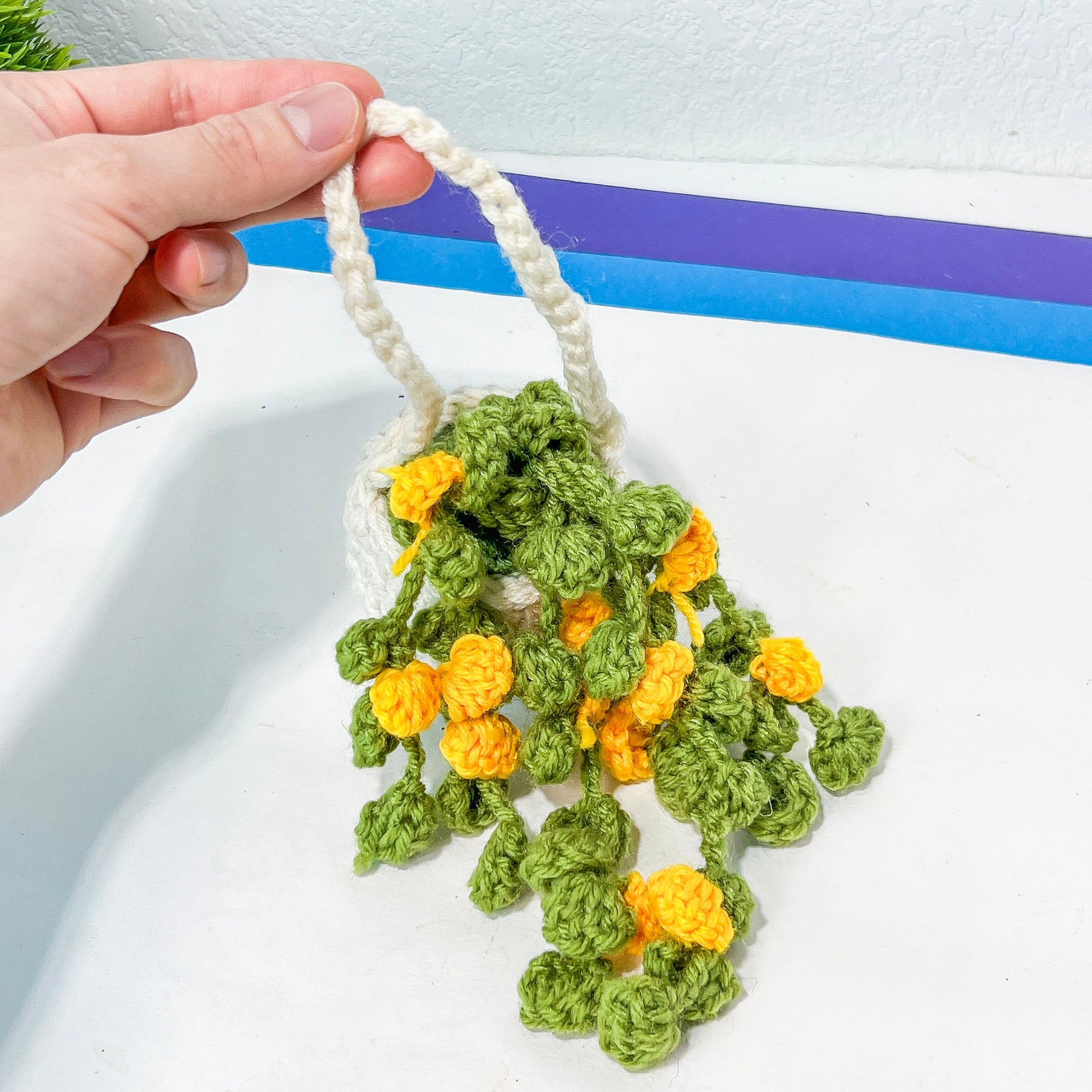 Plant Car Mirror Hanging Accessories (#1) | Yellow Flowers | Plant Plushy