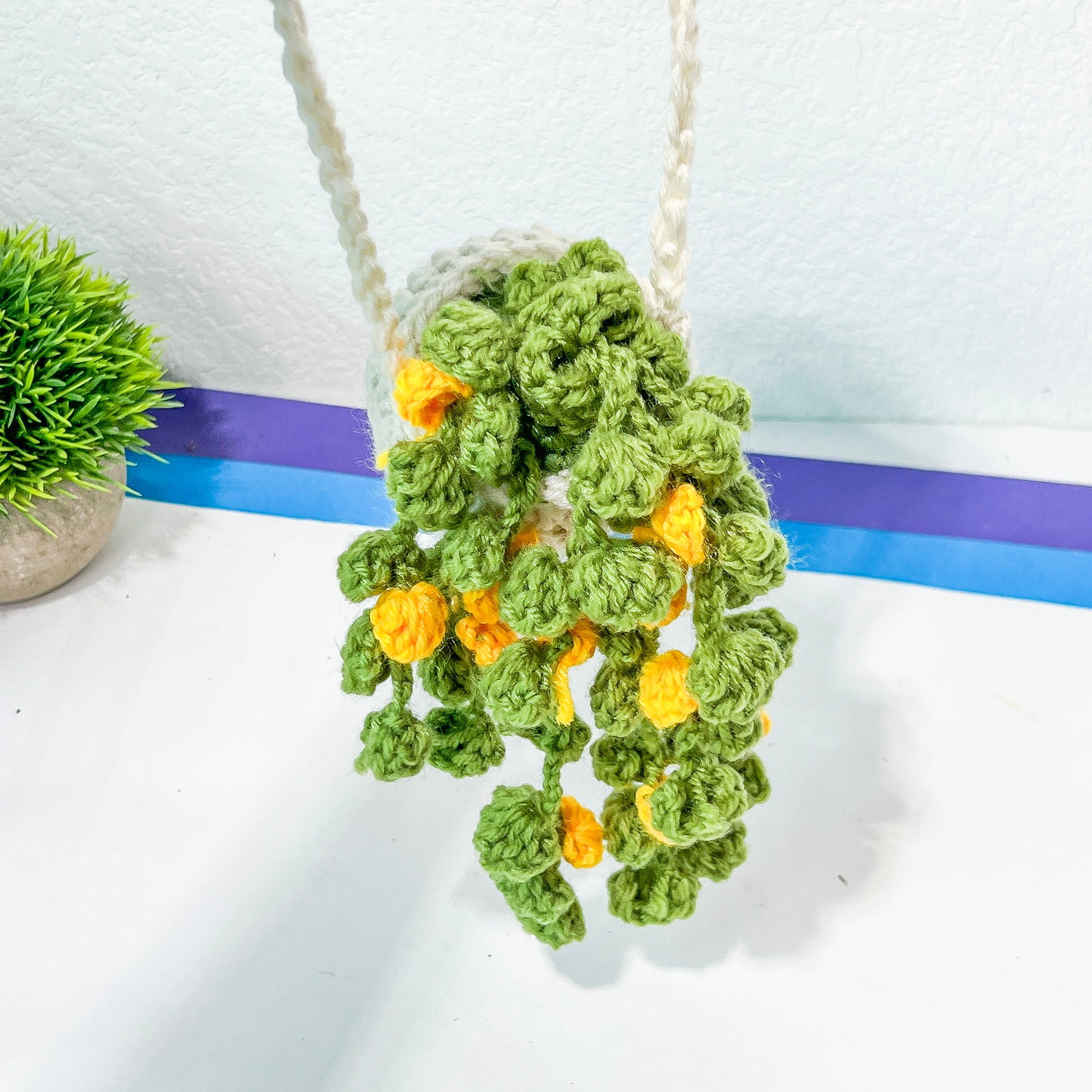 Plant Car Mirror Hanging Accessories (#1) | Car Rearview Mirror Decor | Plant Crochet | Plant Plushy