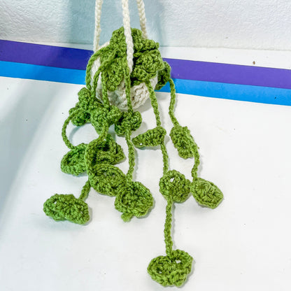 Crochet Hanging Plant (#3) | Car Rearview Mirror Decor | Plant Crochet | Plant Plushy