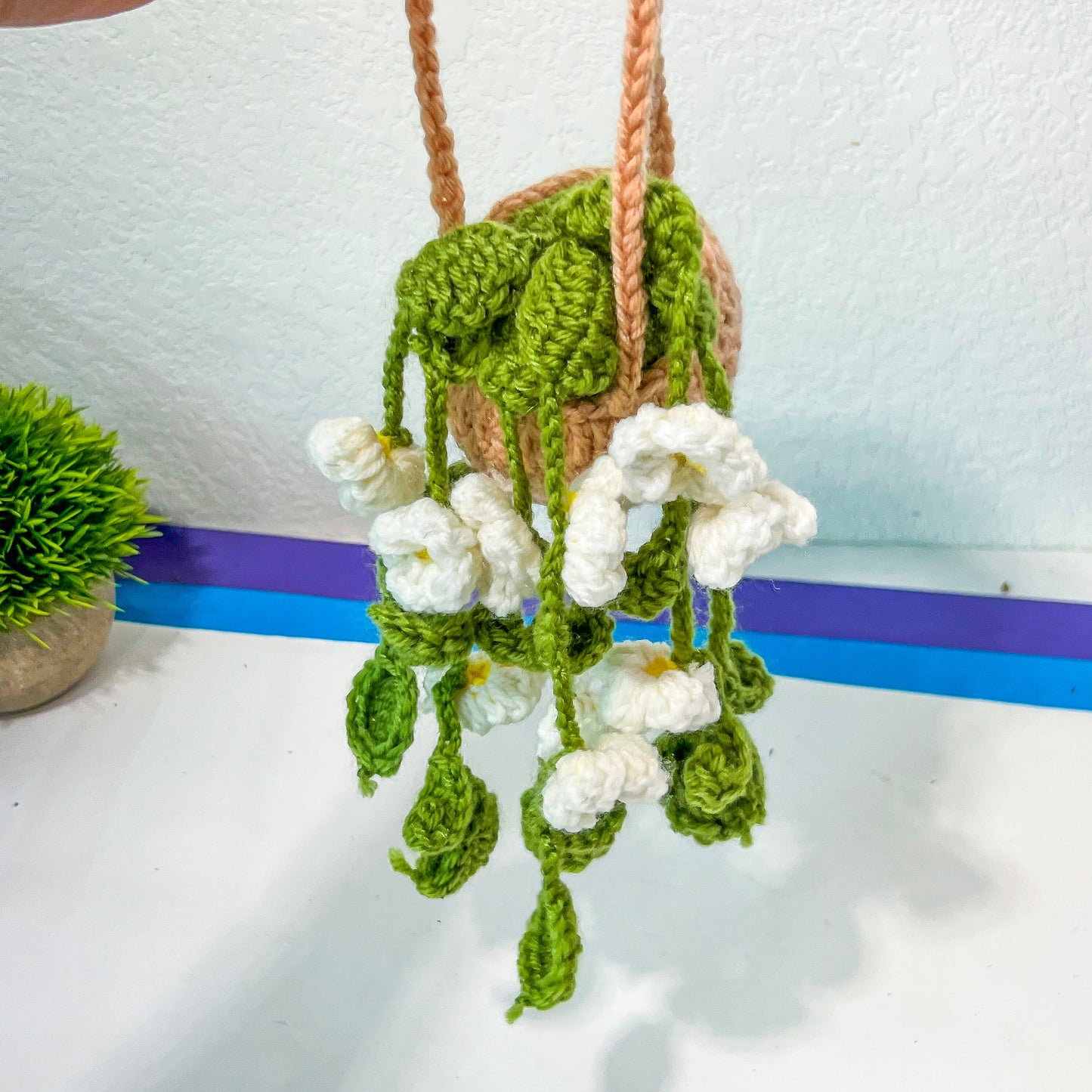 Crochet Potted Flower, (#5) | Car Rearview Mirror Decor | Plant Crochet | Plant Plushy