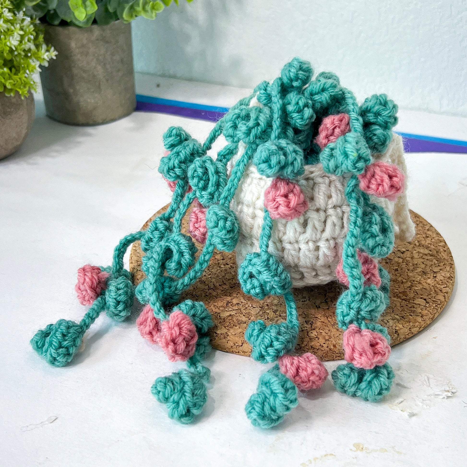 Crochet House Plants (#8) | Car Rearview Mirror Decor | Plant Crochet | Plant Plushy