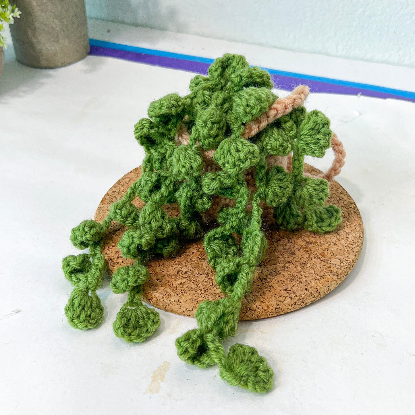 succulent mirror Crochet Succulent Plant: Car Rearview Mirror Hanging Decor – Lvjungle Plant Shop